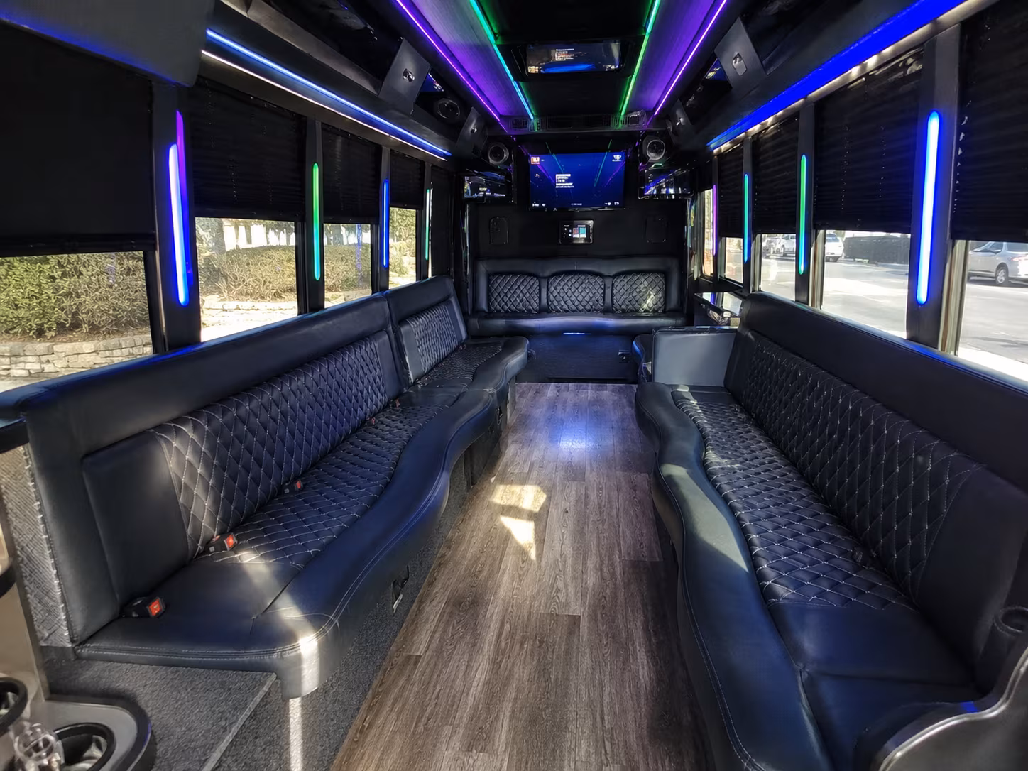 hialeah 15 passenger party bus interior