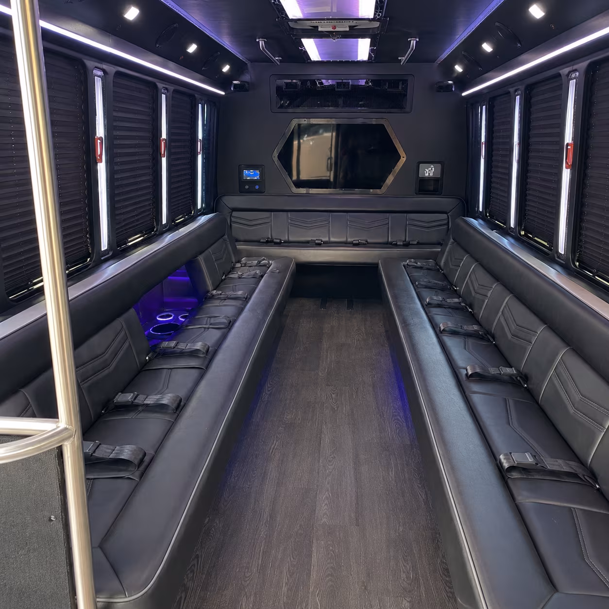 hialeah 18 passenger party bus interior