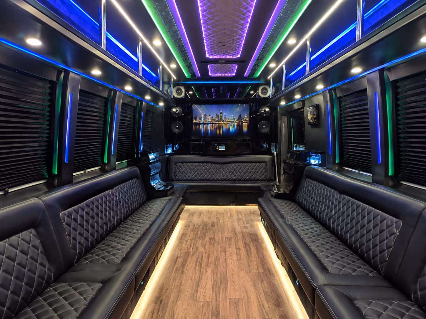hialeah 25 passenger party bus interior
