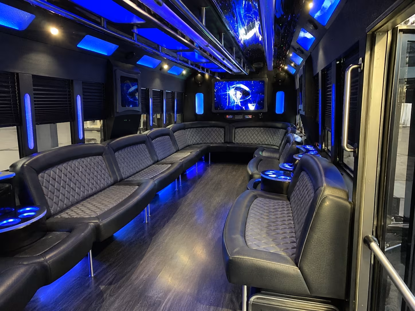 hialeah 28 passenger party bus interior