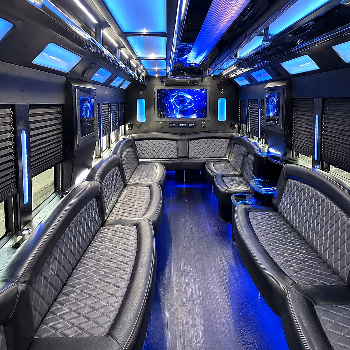 hialeah 50 passenger party bus interior