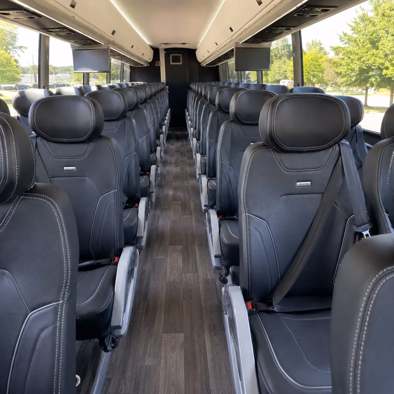 hialeah 56 passenger charter bus inside